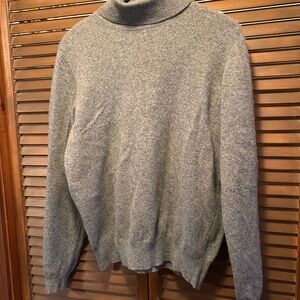 United Colors Of Benetton Gray Wool Angora Blend Turtleneck - Made In Italy